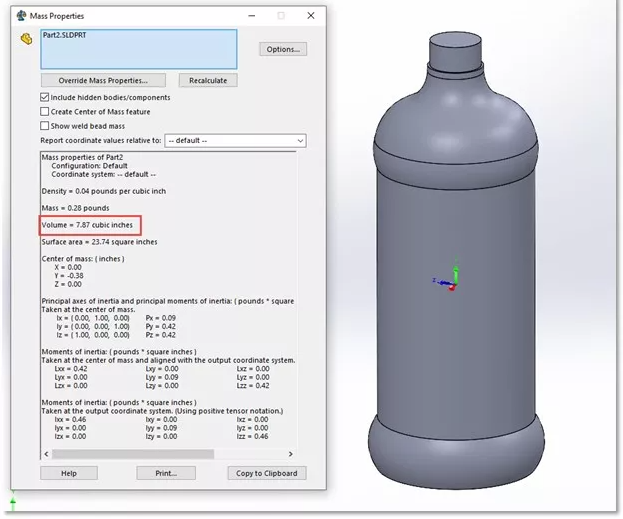 如何在SOLIDWORKS中计算体积？
