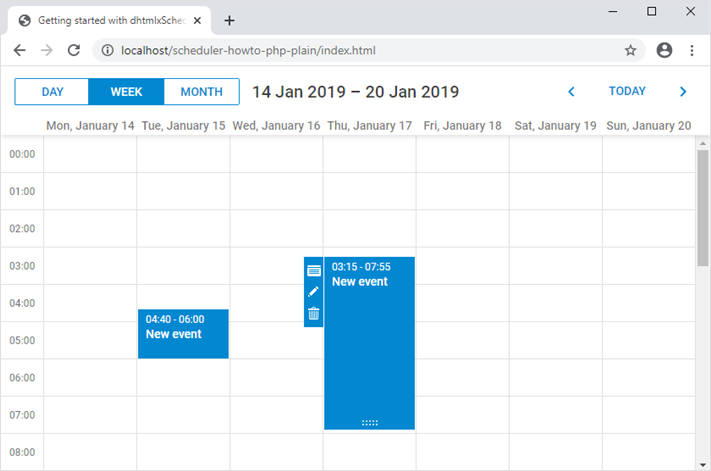 dhtmlxScheduler,JavaScript,日程安排,React JS