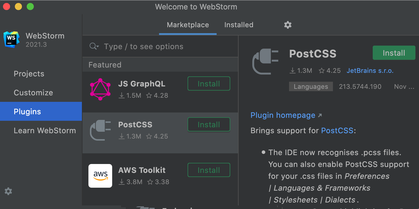 JavaScript开发工具WebStorm使用教程：第一次运行WebStorm