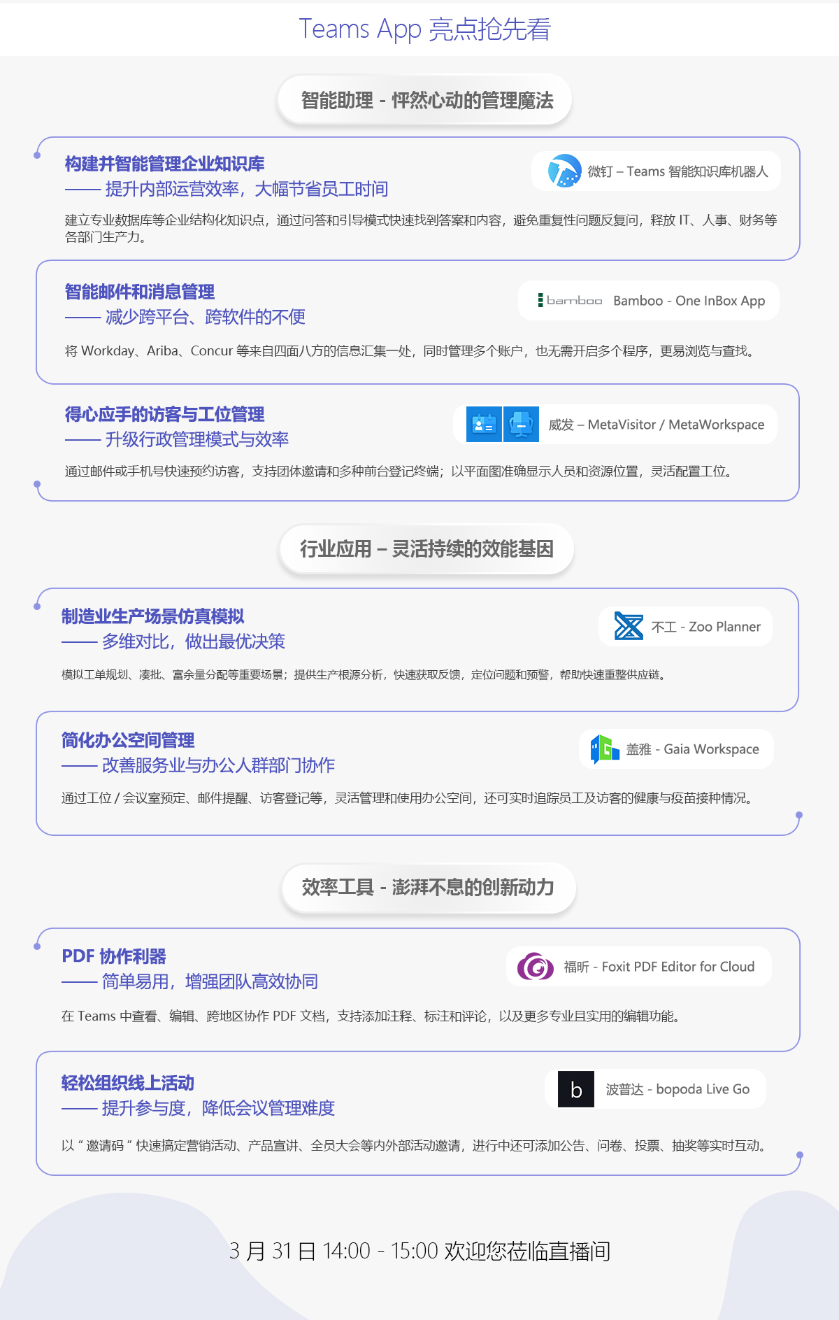 Microsoft现代化办公实践：聚合业务场景，热门Teams App全面解读！