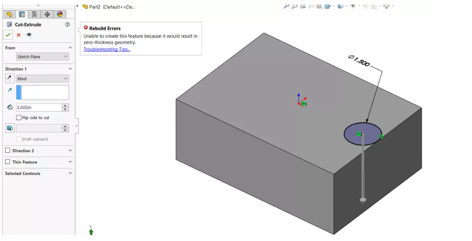 SOLIDWORKS出现零厚度错误的原因和解决方案