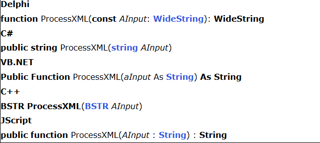 ProcessXML 方法