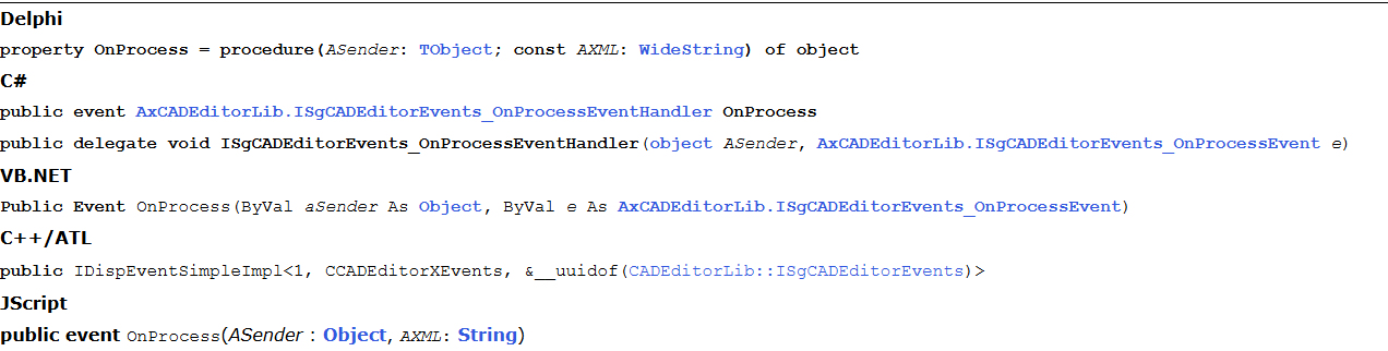 触发 OnProcess 事件