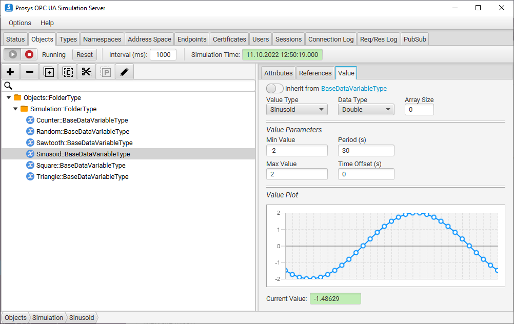 Prosys OPC UA Simulation Server 