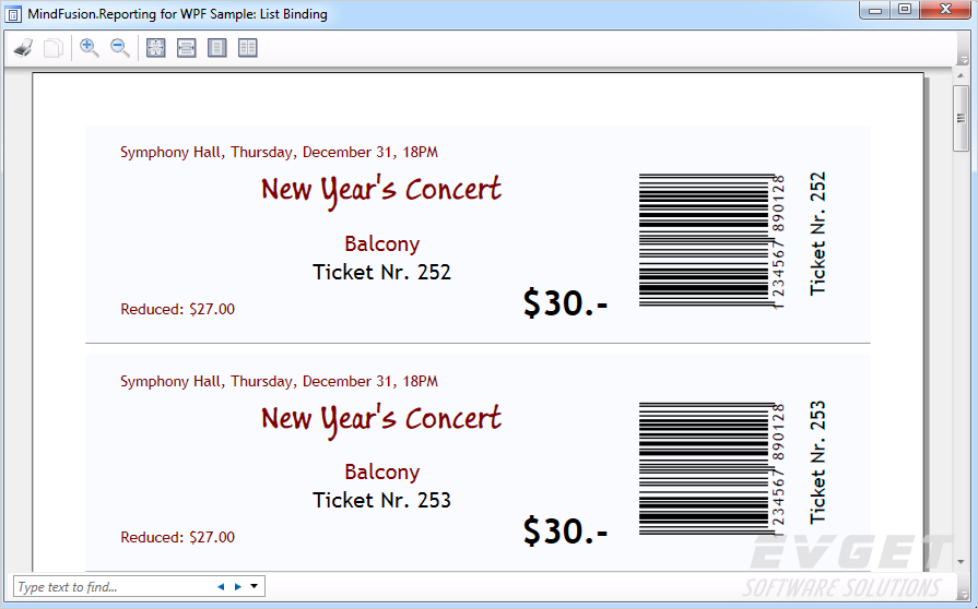 winforms reporter barcodes