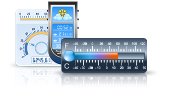 Vertical, horizontal and digital gauges