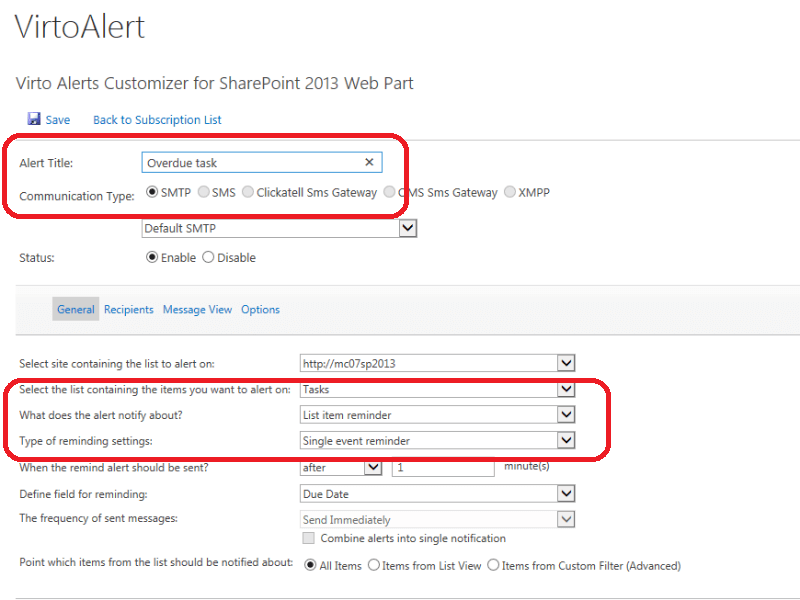 Sharepoint Alert and Reminder