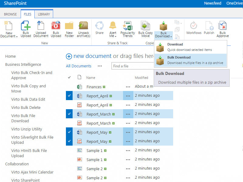 SharePoint Bulk File Download Web Part官方最新版免费下载,中文资源,在线文档,视频教程,技术支持 ...