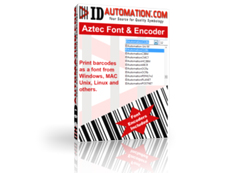 Aztec Barcode Font & Encoder