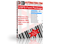 USPS Postnet & Intelligent Mail Barcode Fonts