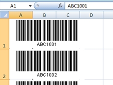 1D Barcode ASP Component